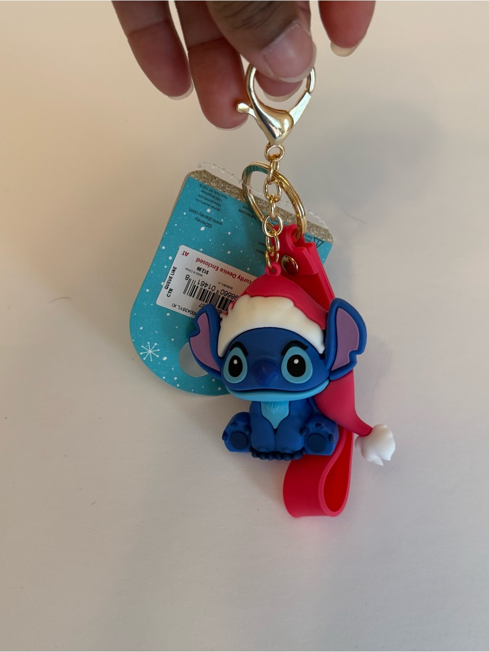 Disney's Stitch Santa Hat ‘Tis the Season Keychain NWT
